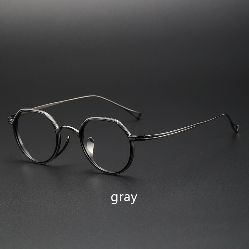 Mắt Kính Thời Trang Nhật Bản Siêu Nhẹ Gọng Titan Màu Vàng/Bạc KMN1231 Siêu Nhẹ