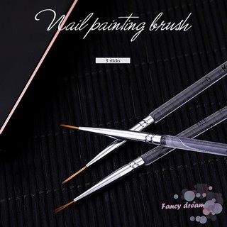 Set 3 cọ vẽ trang trí móng chuyên dụng