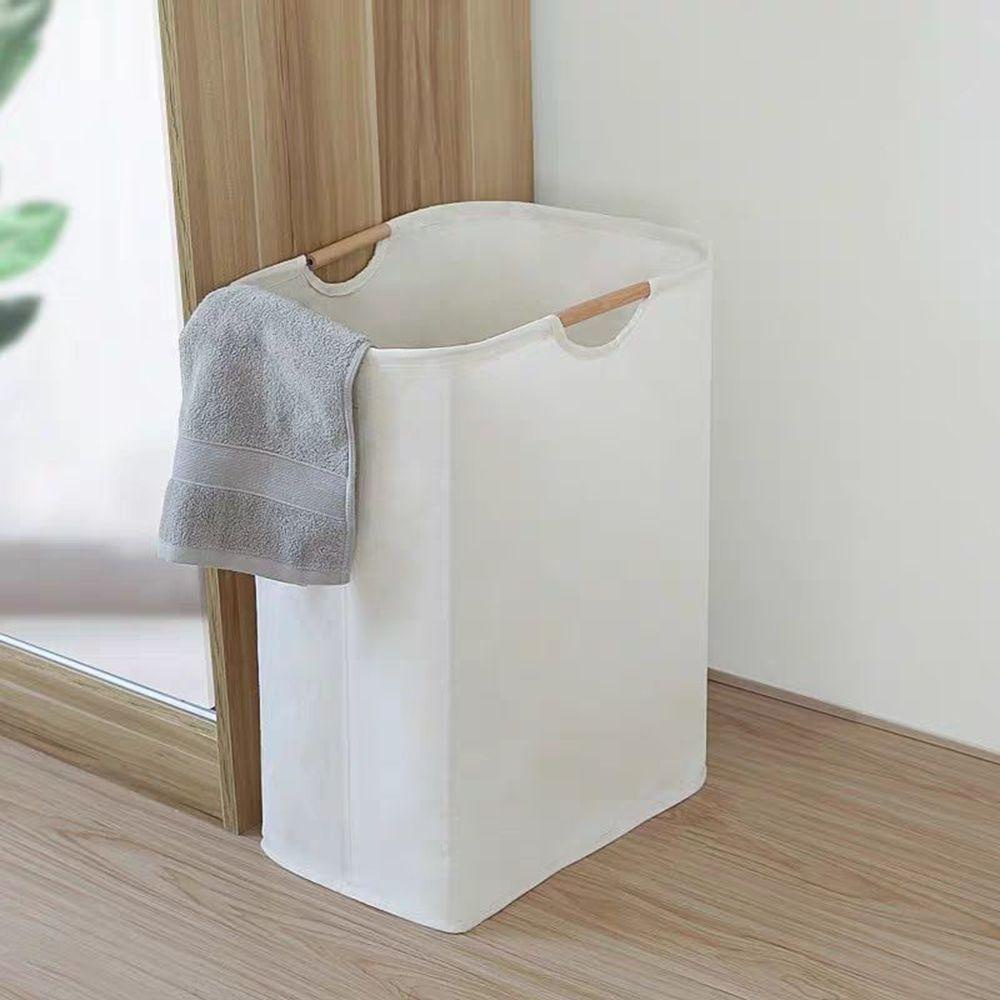 ♫DAPHNE♫ Bathroom Laundry Hamper Bedroom Handheld Dirty Clothes Basket Beige Household Fabric Laundry Storage Bag Simple Foldable