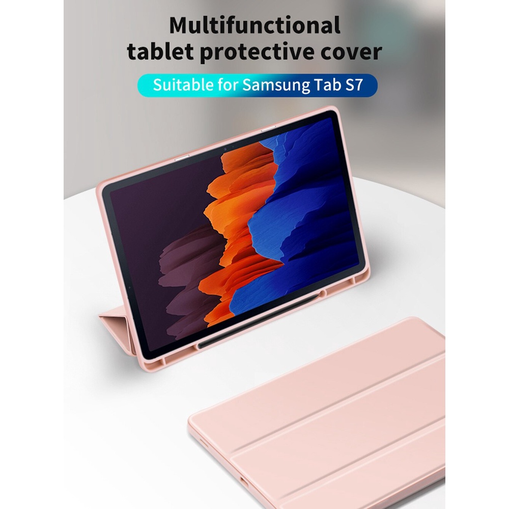 Bao da máy tính bảng nắp gập bảo vệ cho Samsung Galaxy Tab S7 Plus Sm-T870 T875 Sm-T970 T975 11 / 12.4 Inch