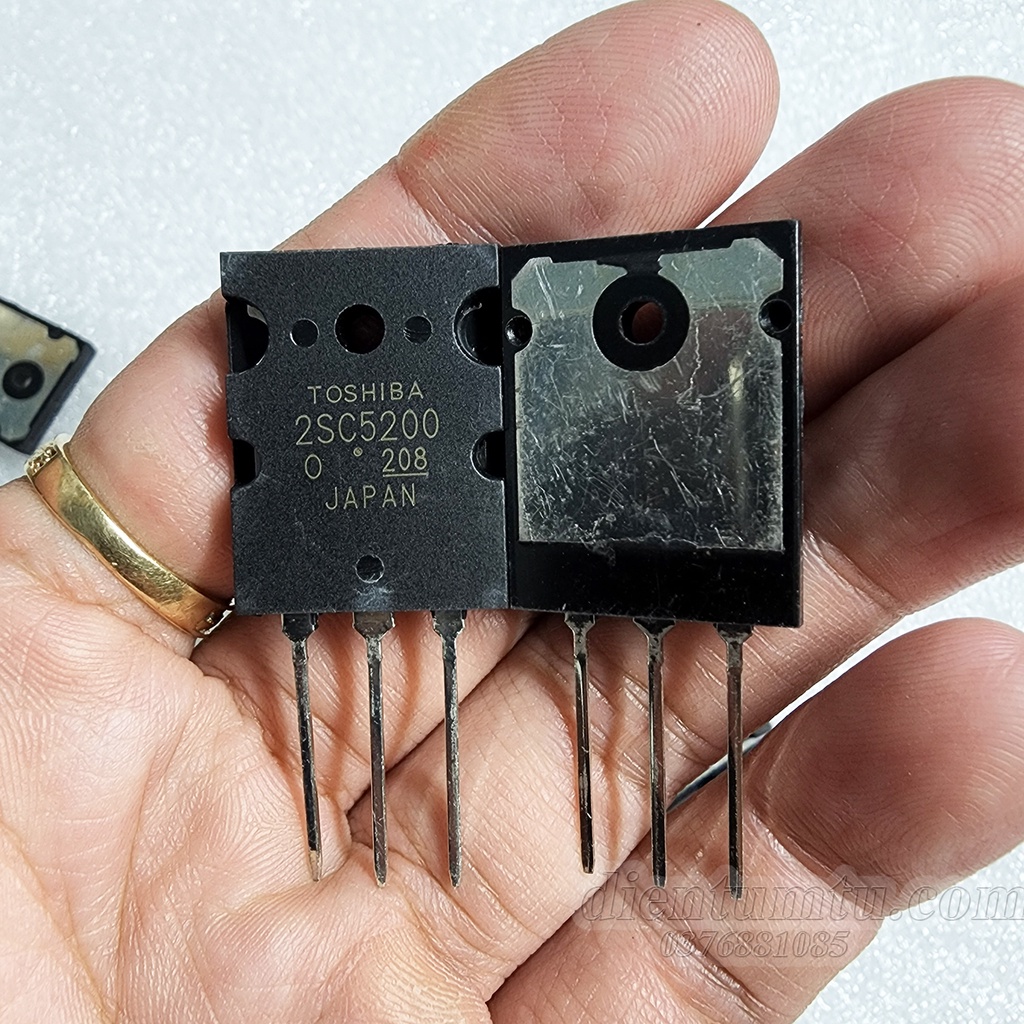 Sò - Transistor 2SA1943 - 2SC5200 - Hàng mới - chân dài  - lưng đồng