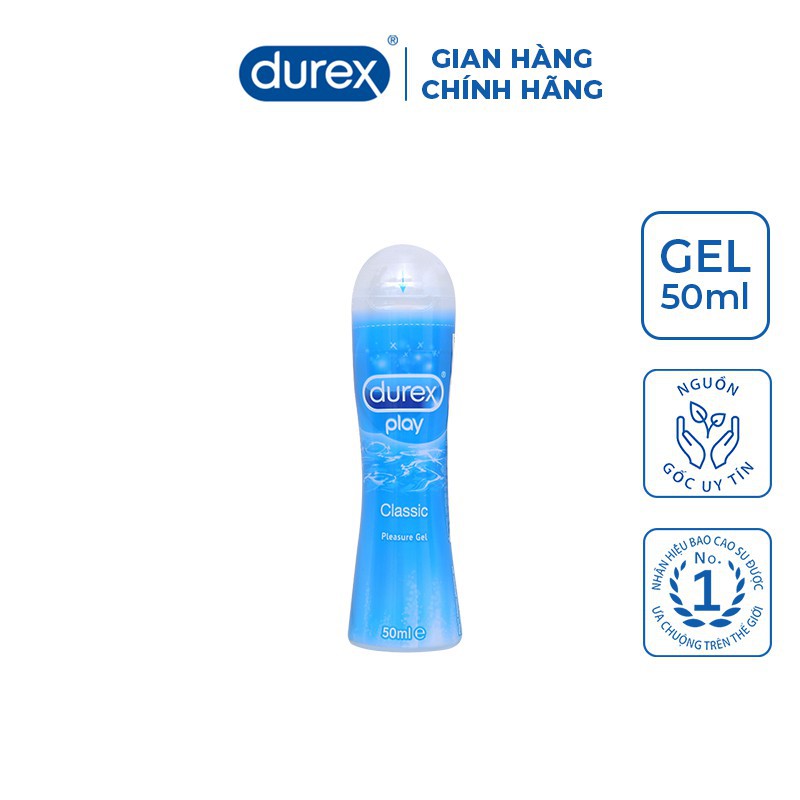 [DRUREX PLAY] Gel bôi trơn DUREX PLAY CLASSIC 50ML - NEW BOTTLE (Che Tên 100%)