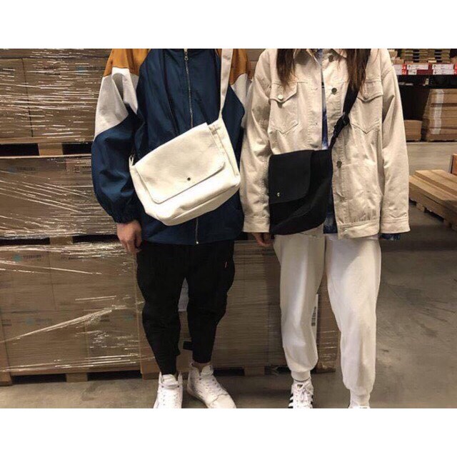 HÀNG CAO CẤP -  Túi xách nữ 🦋 to khổ a4 túi đeo chéo đeo vai cho nam và nữ chất vải Canvas dáng Unisex 2 màu vải cứng g