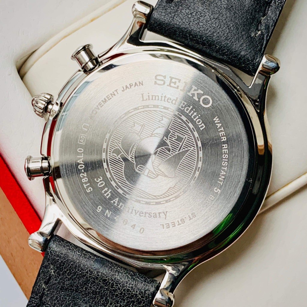 Đồng hồ Nam Seiko Chronograph world time, kính cứng Hardlex, dây thép không gỉ SPL059P1