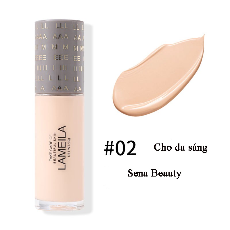 Một chai kem nền Lameila Beautiful Skin hộp nâu 30G Senabeauty