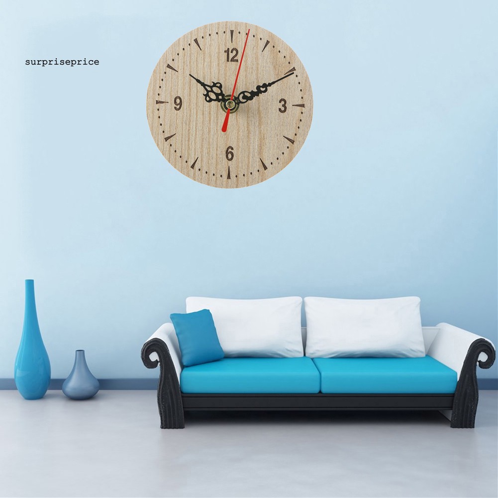 Đồng hồ treo trường bằng gỗ mặt số phong cách retro dành cho trang trí