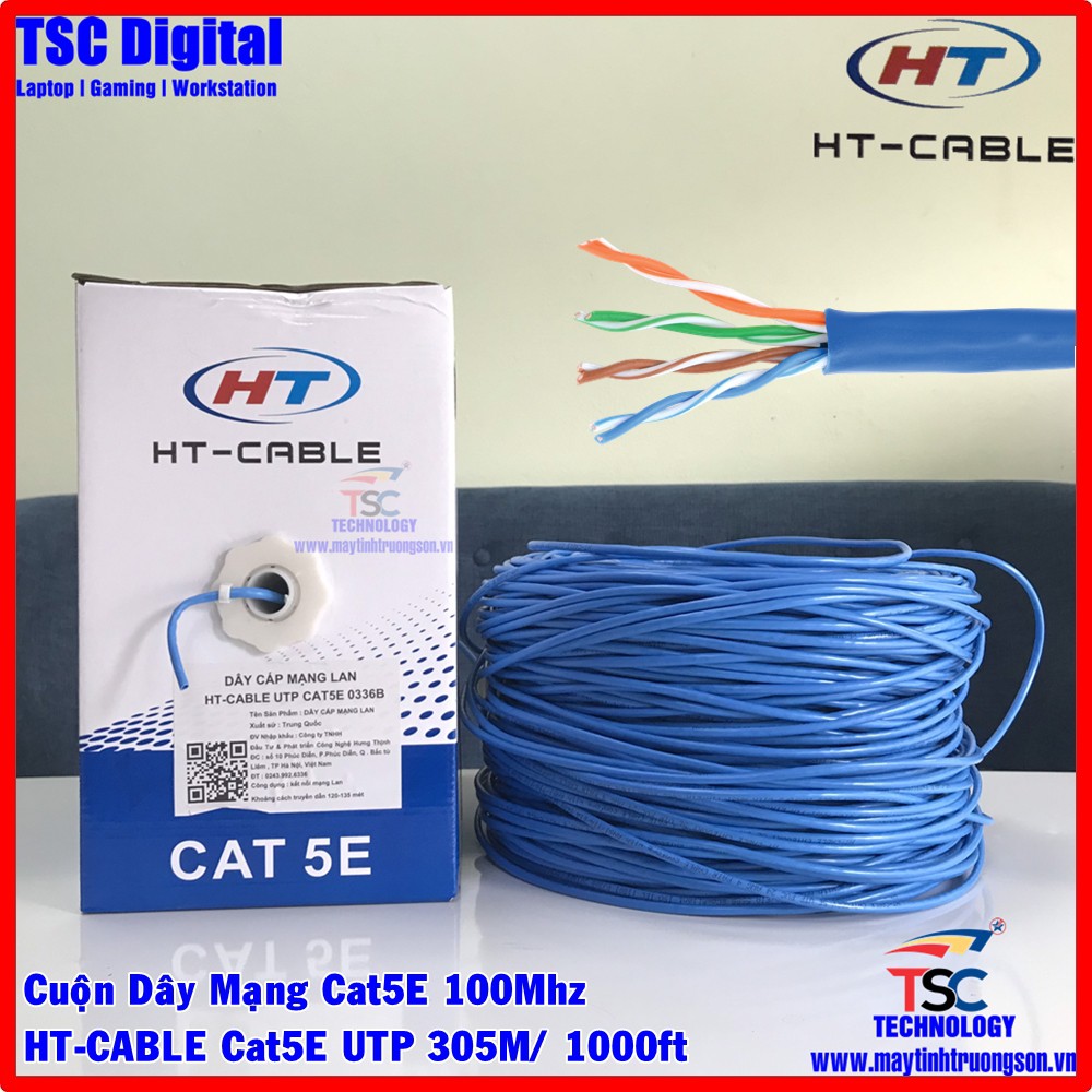 Dây Mạng HT-CABLE LB-LINK Cat6E Cat5E UTP | Cuộn 305m