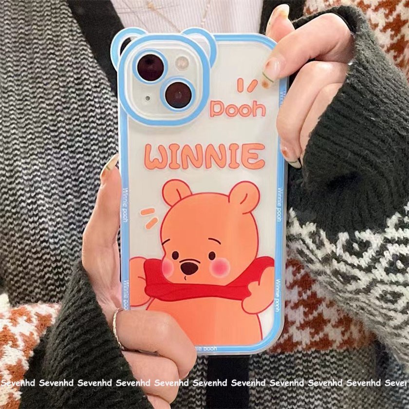 Ốp Điện Thoại Mềm In Hình Gấu Pooh Cho iPhone 14 13 12 11 Pro Max Xs Max Xr X 7 8 6 6s Plus