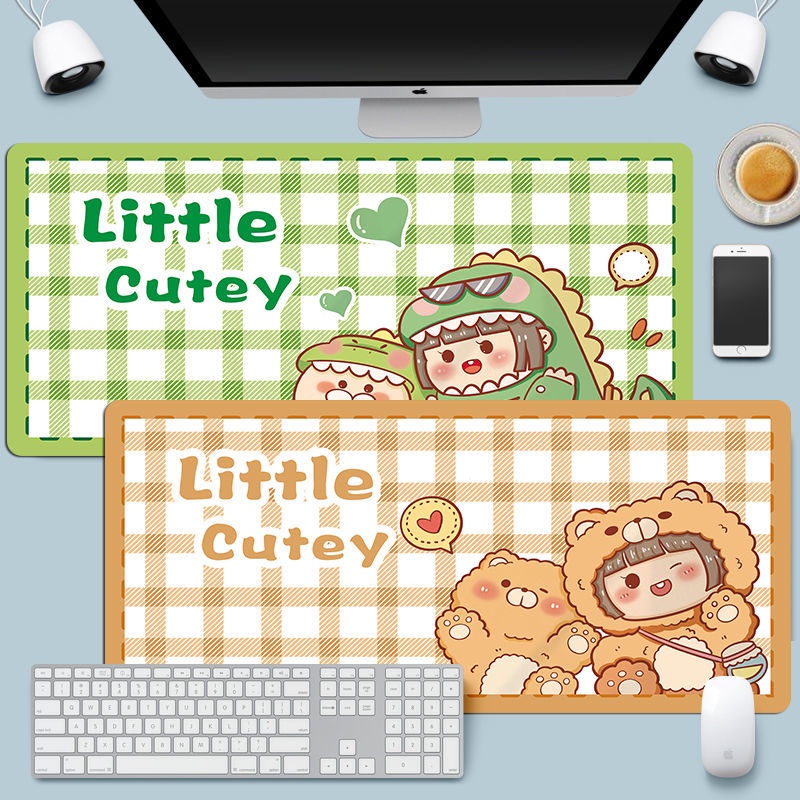 Tấm Lót Chuột & Bàn Phím Máy Tính Cỡ Lớn Chống Trượt In Hình Hoạt Hình Dễ Thương