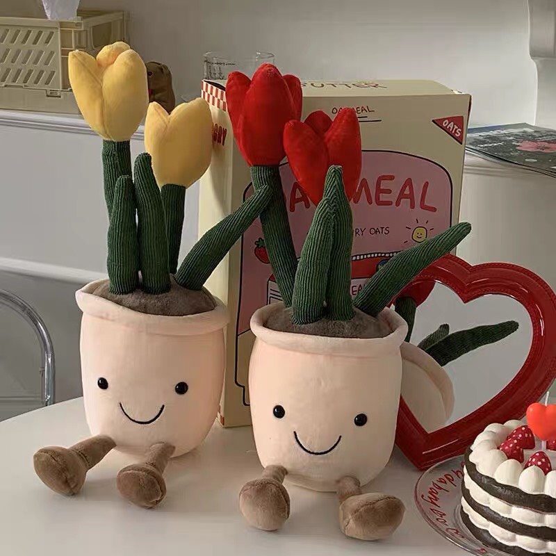 Đồ chơi nhồi bông hoa Tulip trang trí phòng