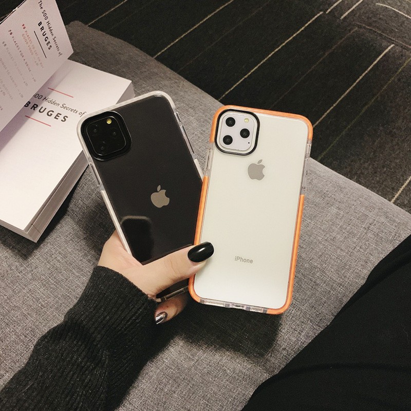 [Mã ELORDER5 giảm 10K đơn 20K] [ IPHONE ] Ốp Lưng Viền Màu Chống Sốc - Q001