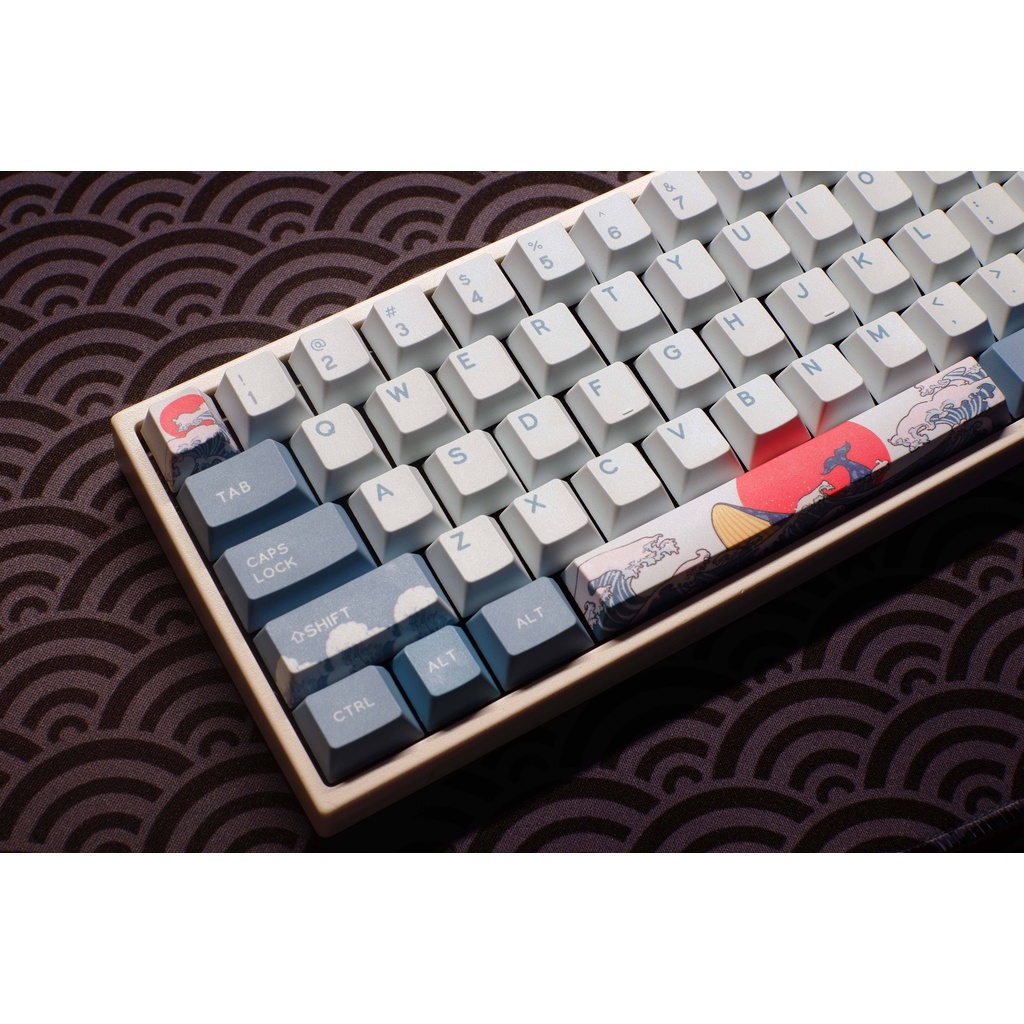 Keycap Coral Sea Cho Bàn Phím Cơ Chất Liệu PBT 126 Phím Cherry Profile | Gearbros