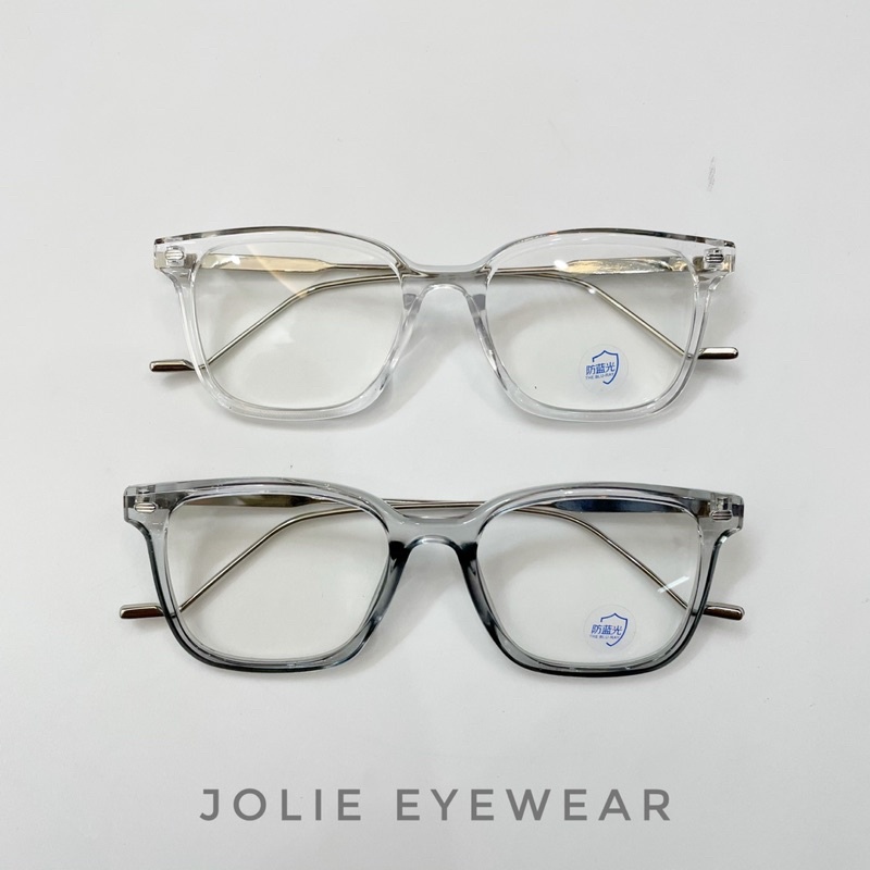Kính giả cận, gọng cận vuông hợp kim 316 chống ánh sáng xanh, UV400 cao cấp Jolie eyewear