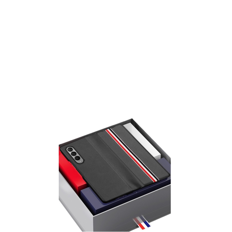 Ốp Điện Thoại Da PU Siêu Mỏng Chống Sốc Họa Tiết Sợi Carbon Cho Samsung Galaxy Z Fold 4 5G 2022