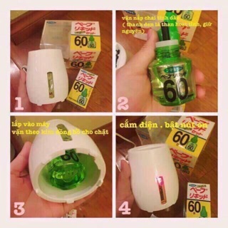 Máy và tinh dầu đuổi muỗi Nhật