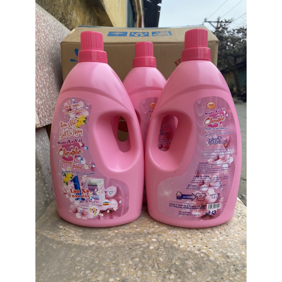 Nước Xả Vải Đậm Đặc, Hương Dony, Công Nghệ Hạt Siêu Lưu Hương, 1 Lần Xả Đậm Đặc, Can 1.8L