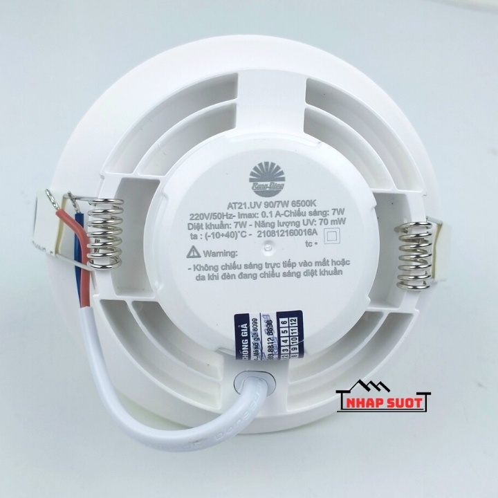 [Chính Hãng] Đèn Âm Trần UV Diệt Khuẩn LED Downlight Rạng Đông 90/7W (AT21.UV 90/7w)