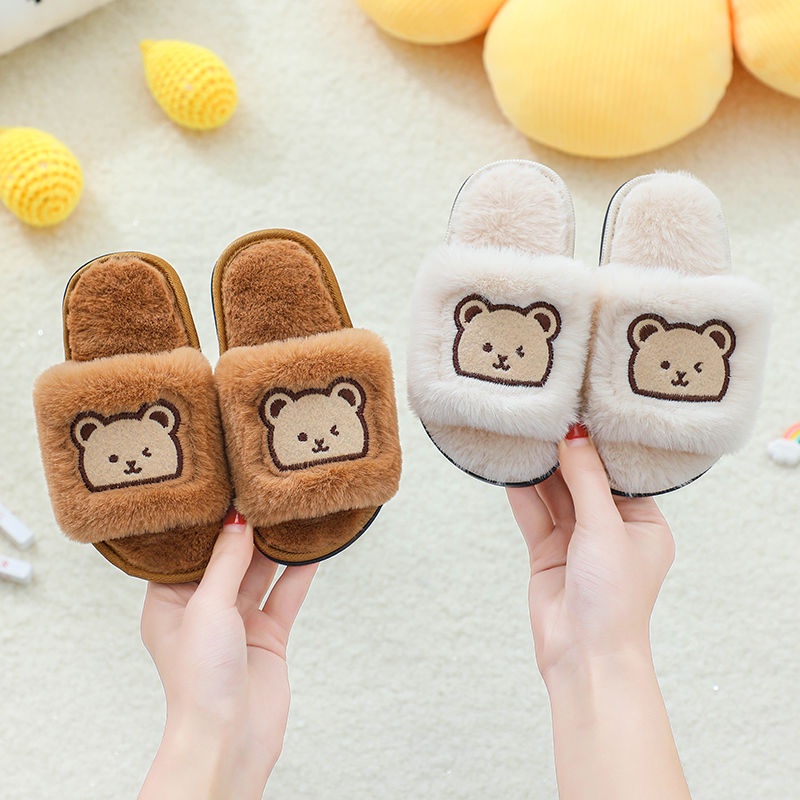 Dép Bông Đi Trong Nhà Giữ Ấm Mùa Đông Cho Bé Trai Bé Gái
