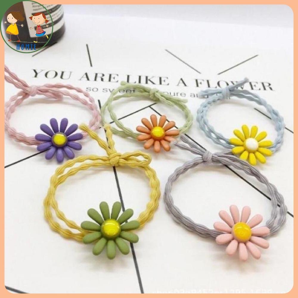 Set 5 Dây Chun Buộc Tóc Nơ Hình Hoa Cúc Hạt Cherry Siêu Yêu Thun Cột Tóc Hot Trend Phụ Kiện Tóc Cho Bé Gái Homie Kids