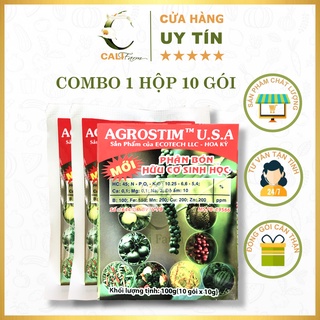[Combo] Phân bón hữu cơ Agrostim U.S.A 10g x 10 gói [sieutietkiem]