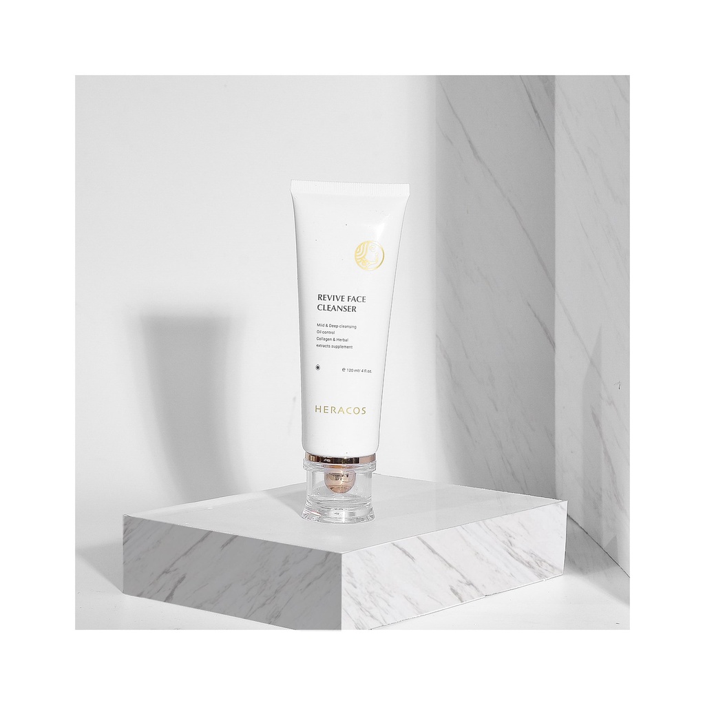 [+QUA 90k]Sữa rửa mặt làm sạch HERACOS REVIVE FACE CLEANSER trắng da ngừa mụn ít bọt không gây khô da. | BigBuy360 - bigbuy360.vn