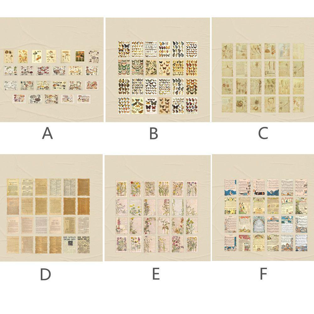 UUMIR 25 cái dán giấy retro sáng tạo memo pads ghi chú nhật ký trang trí album scrapbooking trang trí