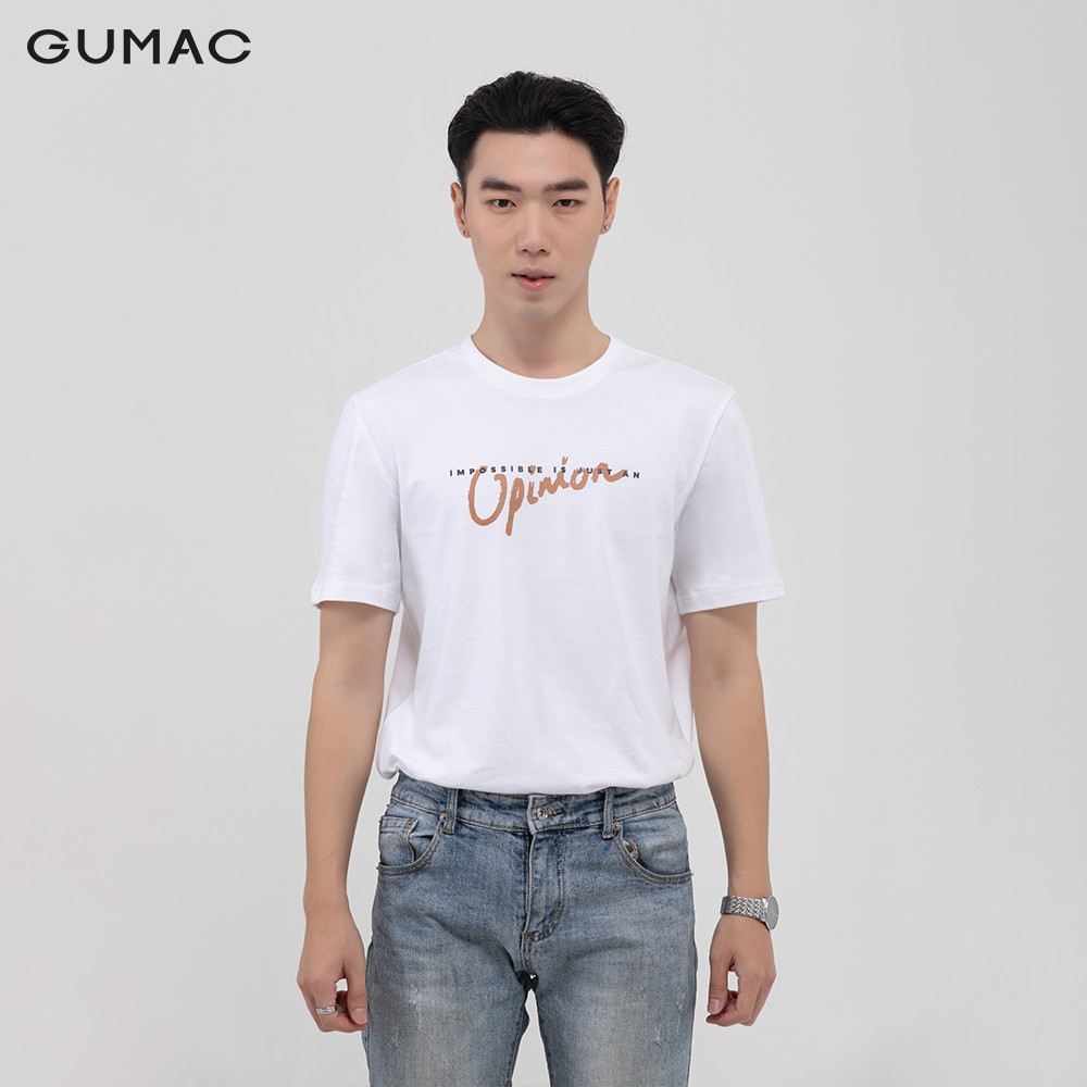 Áo thun nam in chữ GUMAC đủ màu, đủ size, phong cách năng động ATNB1183 | BigBuy360 - bigbuy360.vn