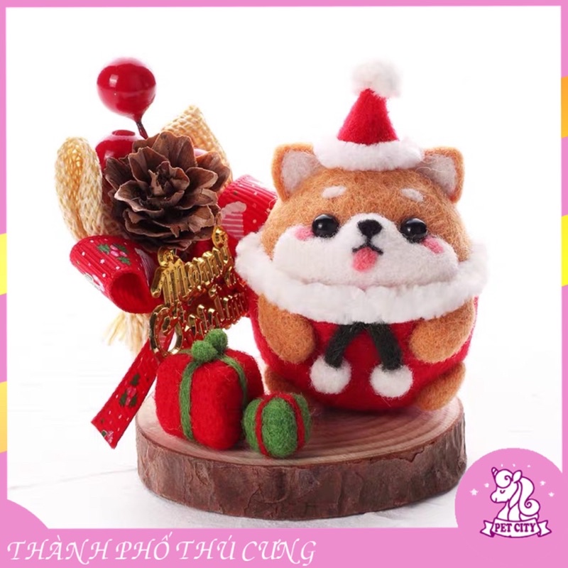 Bộ kit len chọc Giáng Sinh của Shiba