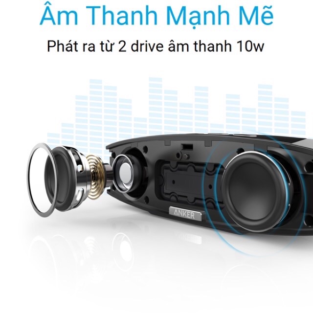 Loa bluetooth cao cấp ANKER A3143 Premium Stereo 20W - Hàng chính hãng, bảo hành 12 tháng