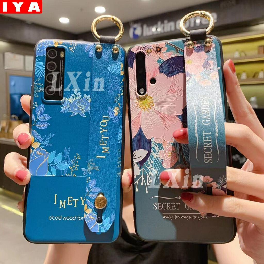 Ốp Lưng Tpu Mềm In Hoa Có Dây Đeo Tay Cho Oppo A31 A5 A9 2020 A91 A92 A52 A7 A5S A3S A5 F1S F11 Pro