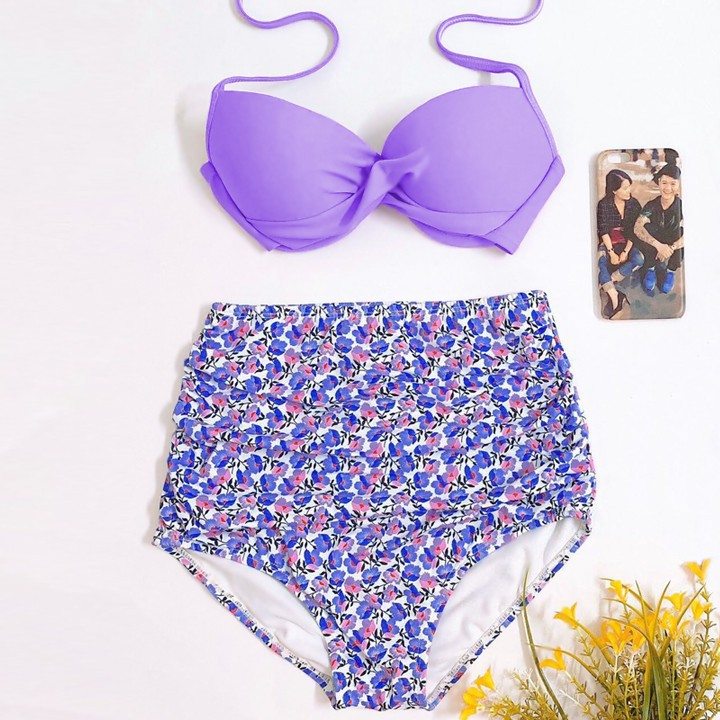 MỘC-BIKINI 2 MẢNH MÀU TÍM HOA SIM