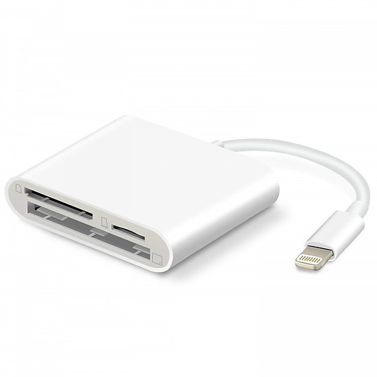 Cáp đọc thẻ Lightning 3 in 1 Memory Card Camera Reader  - Techspot.vn