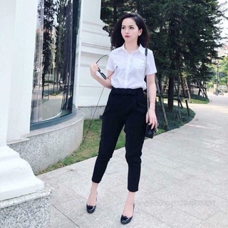 Tuyệt set áo sơ mi+ quần baggy- ảnh thật xuất khẩu