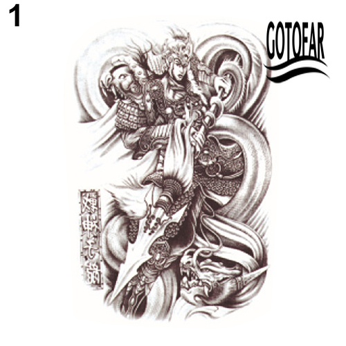 Hình Xăm Dán Tạm Thời Hình Đầu Lâu Cỡ Lớn Chống Nước Có Thể Tháo Gỡ