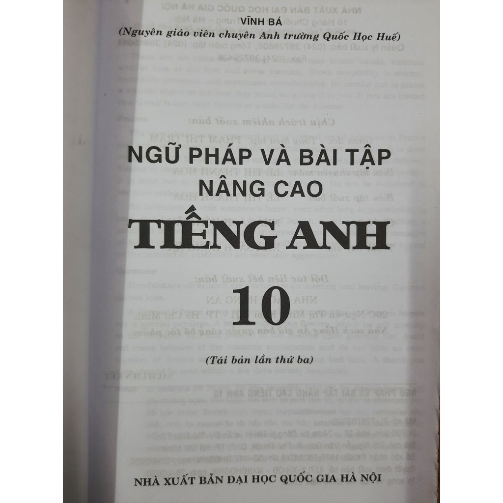 Sách - Ngữ pháp &amp; bài tập nâng cao Tiếng Anh 10