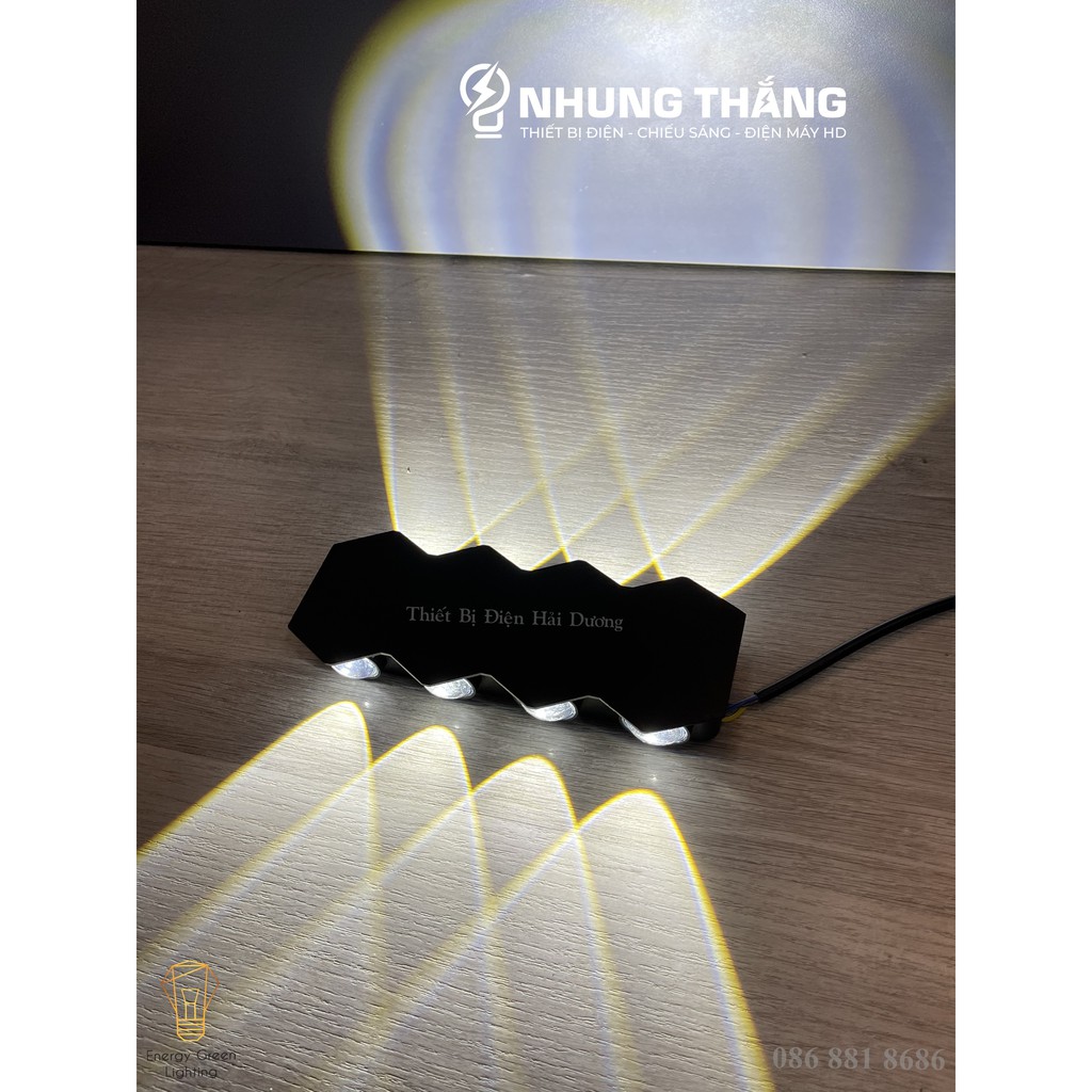 Đèn Hắt Tường Chống Nước 2 Đầu Chiếu Sáng DT-2269 8W Ánh Sáng Trắng/Vàng/Nhiều Màu - Chip Led Siêu Sáng - BH 1 Năm