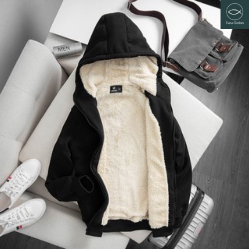 Áo khoác nỉ nam nữ  - Áo nỉ lót lông cừu có khóa - Áo nỉ dày mẫu mới - Thương hiệu TuNa Clothes - Mã K1 | BigBuy360 - bigbuy360.vn