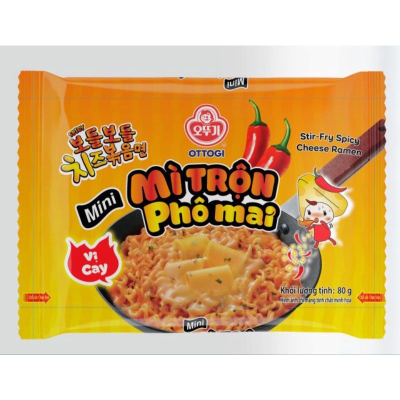 Mì trộn phô mai hàn quốc