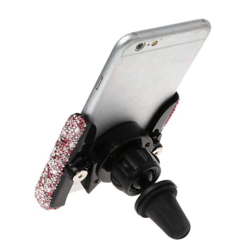 Giá Đỡ Điện Thoại Gắn Lỗ Thông Gió Xe Ô Tô Đính Đá Cho Iphone Samsung 4.7-6.5 Inch