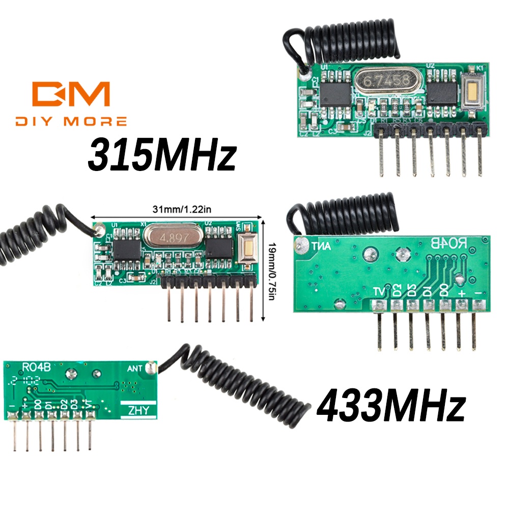 Mô đun DIYMORE giải mã 4 chiều DC3.3~5V 315 MHz/ 433 MHz điều khiển từ xa tiện lợi