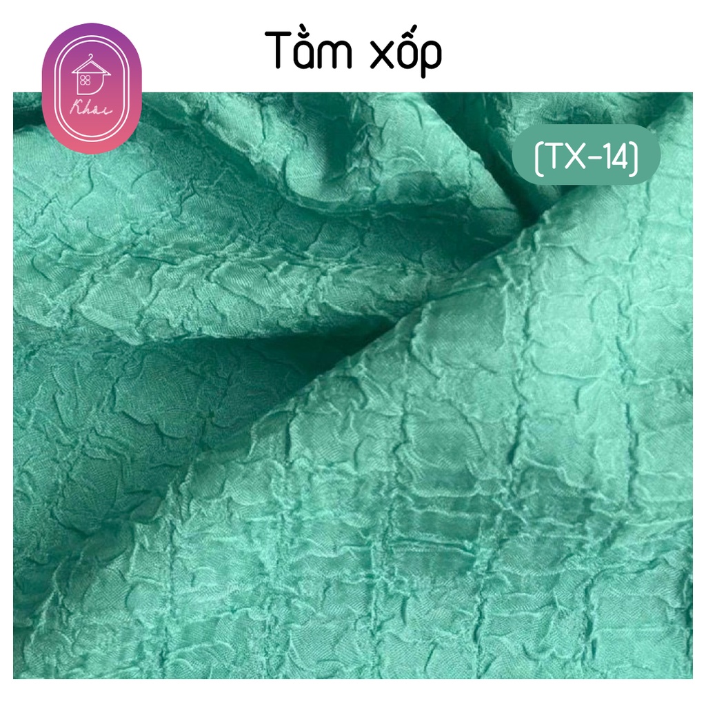 Vải tằm xốp cao cấp chất liệu mềm mát, co dãn tốt, xốp phồng nhẹ rất xinh mà lên form đẹp
