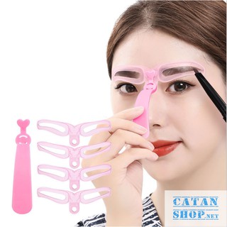 Dụng cụ makeup bộ 4 hoặc 8 kiểu Khuôn kẻ chân mày đẹp, khung kẻ định hình chân mày cầm tay tiện lợi GD340-CMcamtay