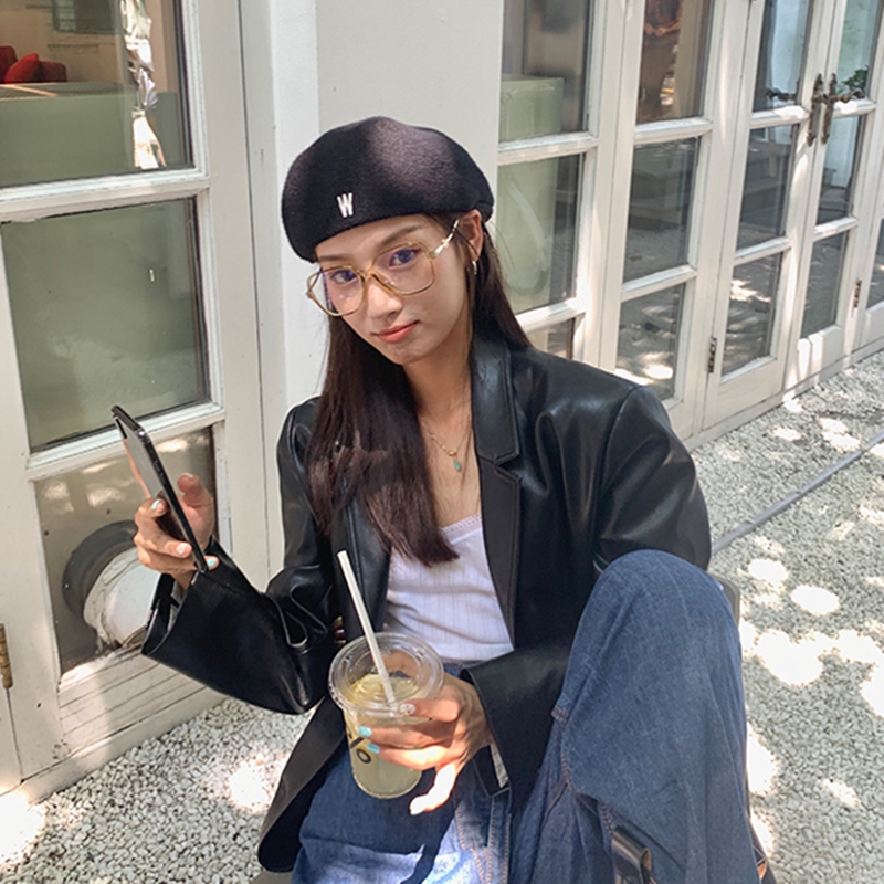 Mũ Beret Hai Lớp Trước Và Sau Thời Trang Thu Đông Phong Cách Hàn Quốc Cho Nữ