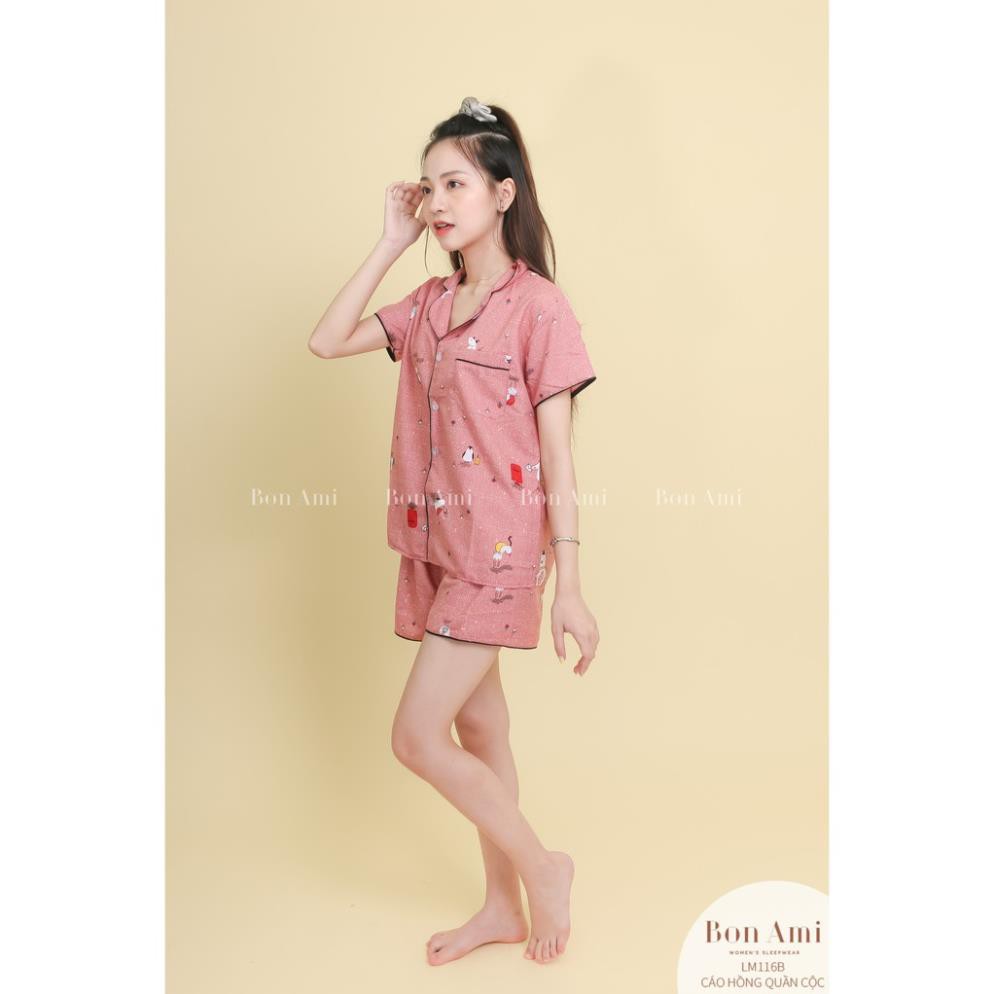 Bộ PIJAMA Bon Ami 100% Việt Nam thoáng mát không nhăn  ྆ ྇