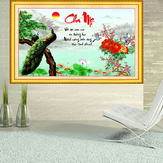 Tranh đính đá cha mẹ VS217 - tự đính