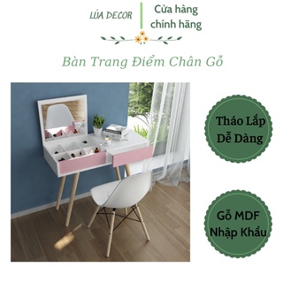 BÀN TRANG ĐIỂM ĐẸP CÓ GƯƠNG BẰNG GỖ KẾT HỢP BÀN LÀM VIỆC NHỎ GỌN THÔNG MINH GIÁ RẺ.