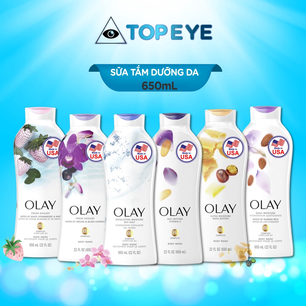 Sữa tắm dưỡng da Olay Body Wash 364/650ml (dạng Gel/Sữa) - MỸ | BigBuy360 - bigbuy360.vn