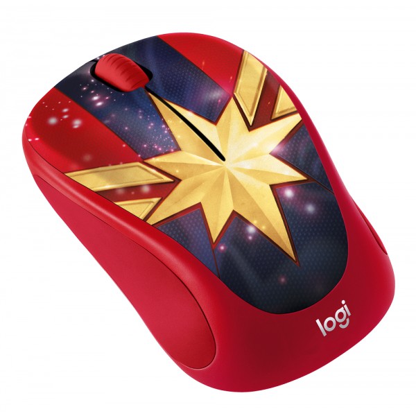 Chuột không dây LOGITECH M238 Captain Marvel - Marvel Collection - Hãng phân phối chính thức - Bảo hành 1 năm