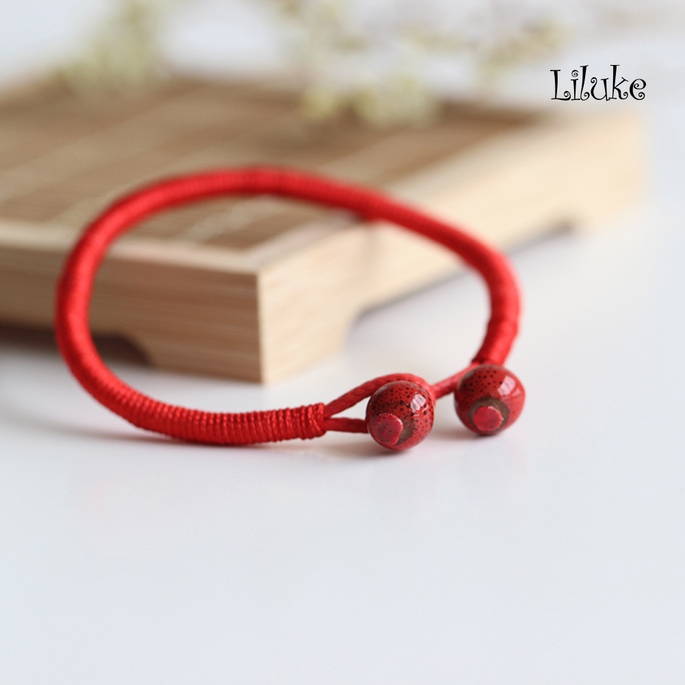 Vòng Tay Hợp Kim Trang Trí Hạt Sứ Xâu Chuỗi Xinh Xắn Cho Nữ