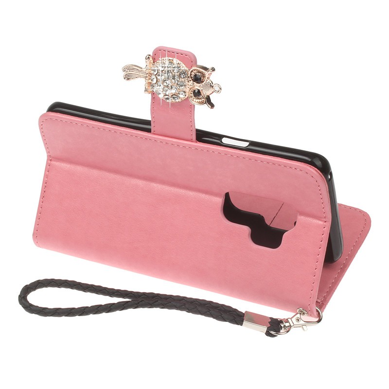 Rhinestone Owl Phone Case For Samsung S9 S9 Plus S8 S8 Plus Leather Phone Cover | BigBuy360 - bigbuy360.vn